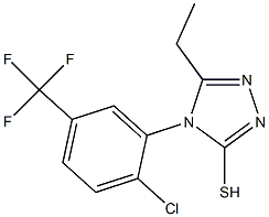 4-[2-chloro-5-(trifluoromethyl)phenyl]-5-ethyl-4H-1,2,4-triazole-3-thiol 结构式