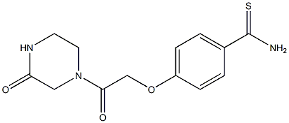 4-[2-oxo-2-(3-oxopiperazin-1-yl)ethoxy]benzenecarbothioamide 结构式