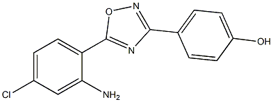 4-[5-(2-amino-4-chlorophenyl)-1,2,4-oxadiazol-3-yl]phenol 结构式