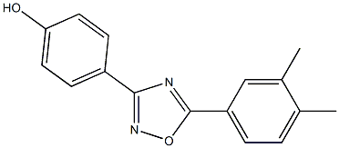 4-[5-(3,4-dimethylphenyl)-1,2,4-oxadiazol-3-yl]phenol 结构式