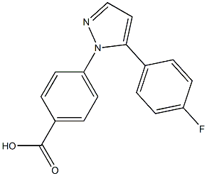 4-[5-(4-fluorophenyl)-1H-pyrazol-1-yl]benzoic acid 结构式