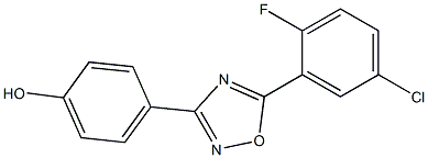 4-[5-(5-chloro-2-fluorophenyl)-1,2,4-oxadiazol-3-yl]phenol 结构式