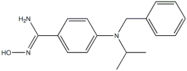 4-[benzyl(propan-2-yl)amino]-N'-hydroxybenzene-1-carboximidamide 结构式