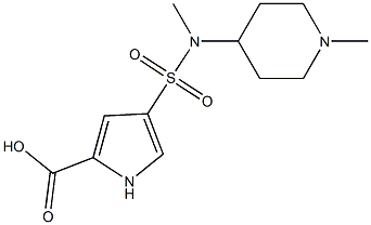 4-[methyl(1-methylpiperidin-4-yl)sulfamoyl]-1H-pyrrole-2-carboxylic acid 结构式