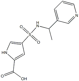 4-{[(1-pyridin-3-ylethyl)amino]sulfonyl}-1H-pyrrole-2-carboxylic acid 结构式