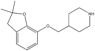 4-{[(2,2-dimethyl-2,3-dihydro-1-benzofuran-7-yl)oxy]methyl}piperidine 结构式