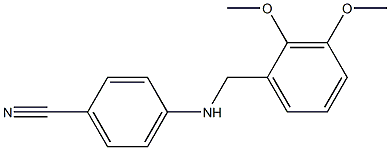 4-{[(2,3-dimethoxyphenyl)methyl]amino}benzonitrile 结构式