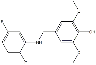 4-{[(2,5-difluorophenyl)amino]methyl}-2,6-dimethoxyphenol 结构式