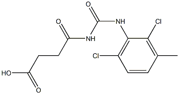 4-{[(2,6-dichloro-3-methylphenyl)carbamoyl]amino}-4-oxobutanoic acid 结构式