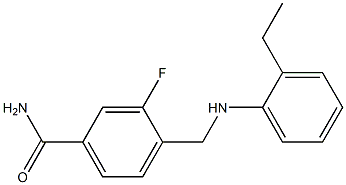 4-{[(2-ethylphenyl)amino]methyl}-3-fluorobenzamide 结构式