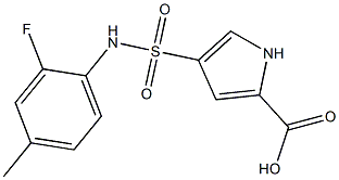 4-{[(2-fluoro-4-methylphenyl)amino]sulfonyl}-1H-pyrrole-2-carboxylic acid 结构式