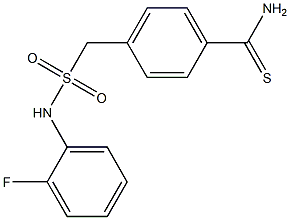 4-{[(2-fluorophenyl)sulfamoyl]methyl}benzene-1-carbothioamide 结构式