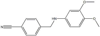 4-{[(3,4-dimethoxyphenyl)amino]methyl}benzonitrile 结构式