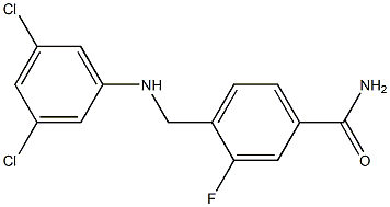 4-{[(3,5-dichlorophenyl)amino]methyl}-3-fluorobenzamide 结构式