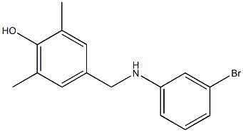 4-{[(3-bromophenyl)amino]methyl}-2,6-dimethylphenol 结构式