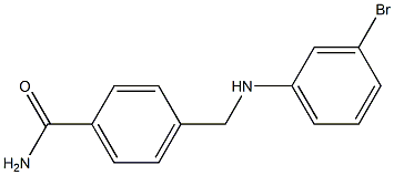 4-{[(3-bromophenyl)amino]methyl}benzamide 结构式