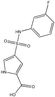 4-{[(3-fluorophenyl)amino]sulfonyl}-1H-pyrrole-2-carboxylic acid 结构式