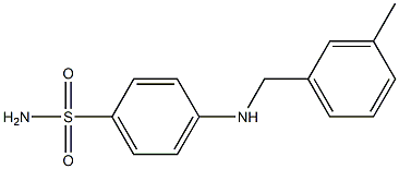 4-{[(3-methylphenyl)methyl]amino}benzene-1-sulfonamide 结构式