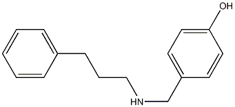 4-{[(3-phenylpropyl)amino]methyl}phenol 结构式