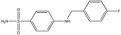 4-{[(4-fluorophenyl)methyl]amino}benzene-1-sulfonamide 结构式