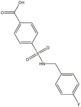 4-{[(4-fluorophenyl)methyl]sulfamoyl}benzoic acid 结构式