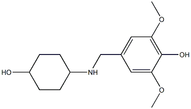 4-{[(4-hydroxycyclohexyl)amino]methyl}-2,6-dimethoxyphenol 结构式