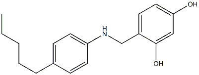 4-{[(4-pentylphenyl)amino]methyl}benzene-1,3-diol 结构式