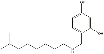 4-{[(7-methyloctyl)amino]methyl}benzene-1,3-diol 结构式