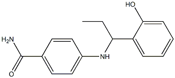 4-{[1-(2-hydroxyphenyl)propyl]amino}benzamide 结构式