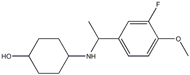 4-{[1-(3-fluoro-4-methoxyphenyl)ethyl]amino}cyclohexan-1-ol 结构式