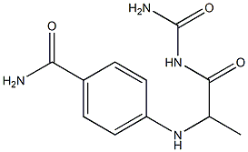 4-{[1-(carbamoylamino)-1-oxopropan-2-yl]amino}benzamide 结构式