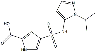 4-{[1-(propan-2-yl)-1H-pyrazol-5-yl]sulfamoyl}-1H-pyrrole-2-carboxylic acid 结构式