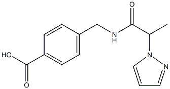4-{[2-(1H-pyrazol-1-yl)propanamido]methyl}benzoic acid 结构式