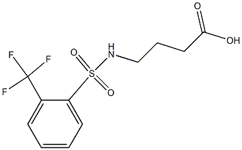 4-{[2-(trifluoromethyl)benzene]sulfonamido}butanoic acid 结构式