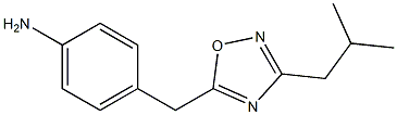 4-{[3-(2-methylpropyl)-1,2,4-oxadiazol-5-yl]methyl}aniline 结构式