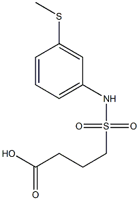 4-{[3-(methylsulfanyl)phenyl]sulfamoyl}butanoic acid 结构式