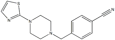 4-{[4-(1,3-thiazol-2-yl)piperazin-1-yl]methyl}benzonitrile 结构式