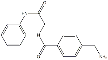 4-{[4-(aminomethyl)phenyl]carbonyl}-1,2,3,4-tetrahydroquinoxalin-2-one 结构式