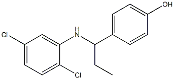 4-{1-[(2,5-dichlorophenyl)amino]propyl}phenol 结构式