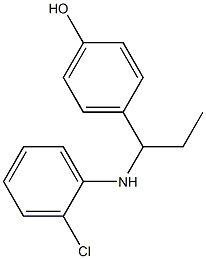 4-{1-[(2-chlorophenyl)amino]propyl}phenol 结构式
