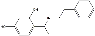 4-{1-[(2-phenylethyl)amino]ethyl}benzene-1,3-diol 结构式