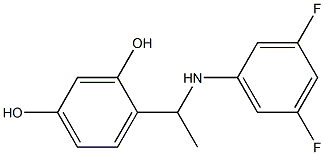 4-{1-[(3,5-difluorophenyl)amino]ethyl}benzene-1,3-diol 结构式