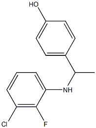 4-{1-[(3-chloro-2-fluorophenyl)amino]ethyl}phenol 结构式