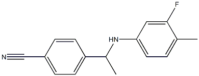 4-{1-[(3-fluoro-4-methylphenyl)amino]ethyl}benzonitrile 结构式