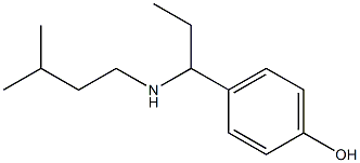 4-{1-[(3-methylbutyl)amino]propyl}phenol 结构式