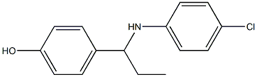 4-{1-[(4-chlorophenyl)amino]propyl}phenol 结构式