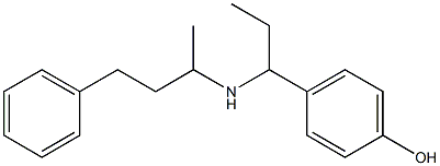 4-{1-[(4-phenylbutan-2-yl)amino]propyl}phenol 结构式