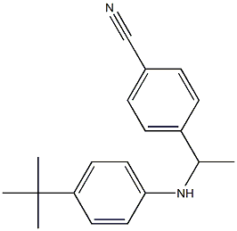 4-{1-[(4-tert-butylphenyl)amino]ethyl}benzonitrile 结构式