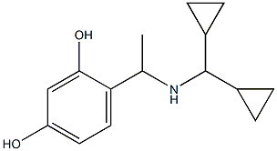 4-{1-[(dicyclopropylmethyl)amino]ethyl}benzene-1,3-diol 结构式