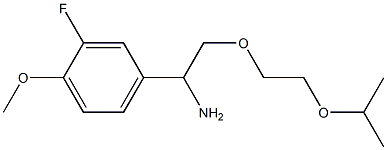 4-{1-amino-2-[2-(propan-2-yloxy)ethoxy]ethyl}-2-fluoro-1-methoxybenzene 结构式